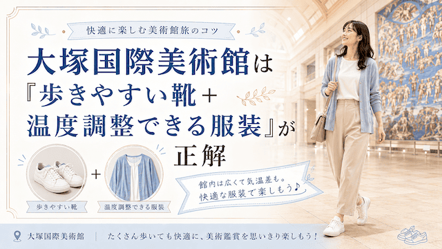 大塚国際美術館は「歩きやすい靴＋温度調整できる服装」が正解