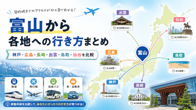 富山から各地への行き方まとめ
