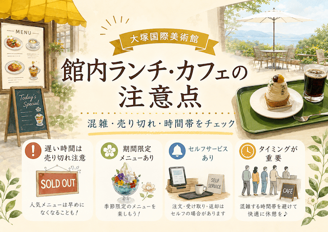 大塚国際美術館のランチは館内利用が便利